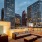 Terrace Fireplace Evening